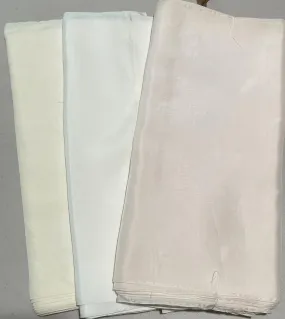 110-LNR-SILK-WHITE3: 3LbsVintage White Silk Kimono Silk Liner Fabrics