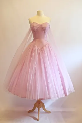 1950s Vintage Homecoming Dress Pink Homecoming Dress