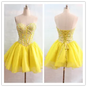 2022 Pink and Yellow Homecoming Dress Prom Dresses