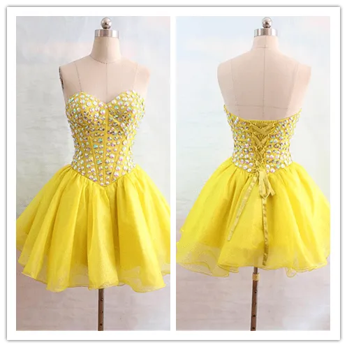 2022 Pink and Yellow Homecoming Dress Prom Dresses