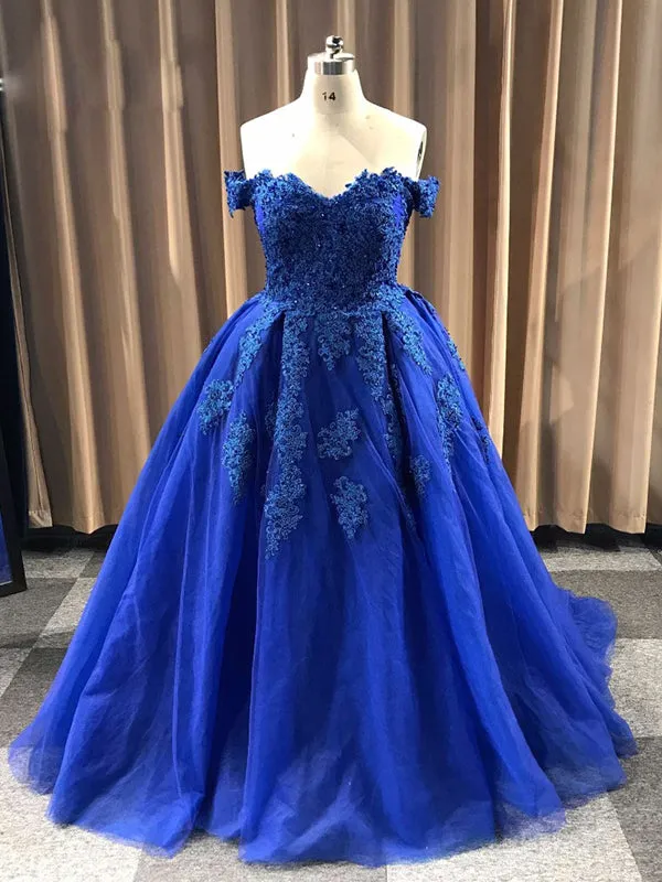 Ball Gown Cap Sleeve Lace Appliques Prom Dress 2022 Ivory Sweetheart Wedding Dress SMT07214