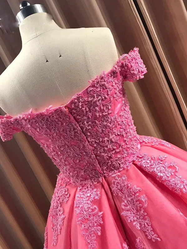 Ball Gown Cap Sleeve Lace Appliques Prom Dress 2022 Ivory Sweetheart Wedding Dress SMT07214