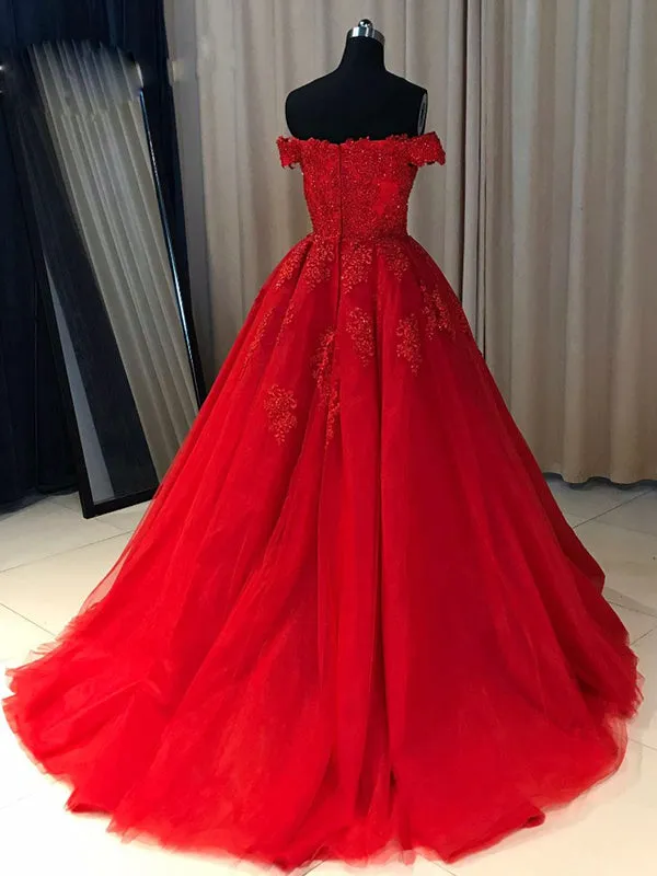 Ball Gown Cap Sleeve Lace Appliques Prom Dress 2022 Ivory Sweetheart Wedding Dress SMT07214