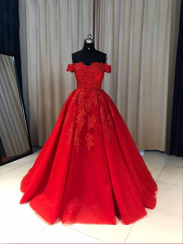 Ball Gown Cap Sleeve Lace Appliques Prom Dress 2022 Ivory Sweetheart Wedding Dress SMT07214