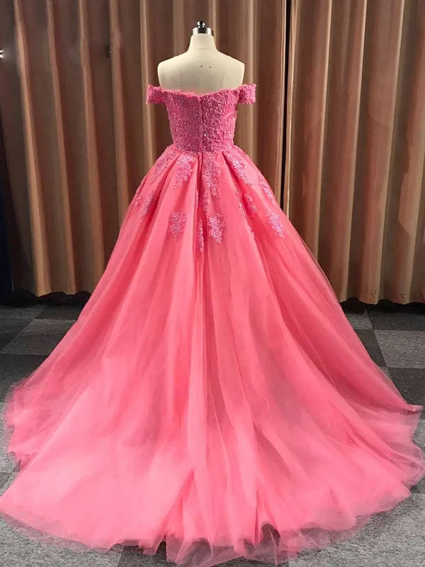 Ball Gown Cap Sleeve Lace Appliques Prom Dress 2022 Ivory Sweetheart Wedding Dress SMT07214