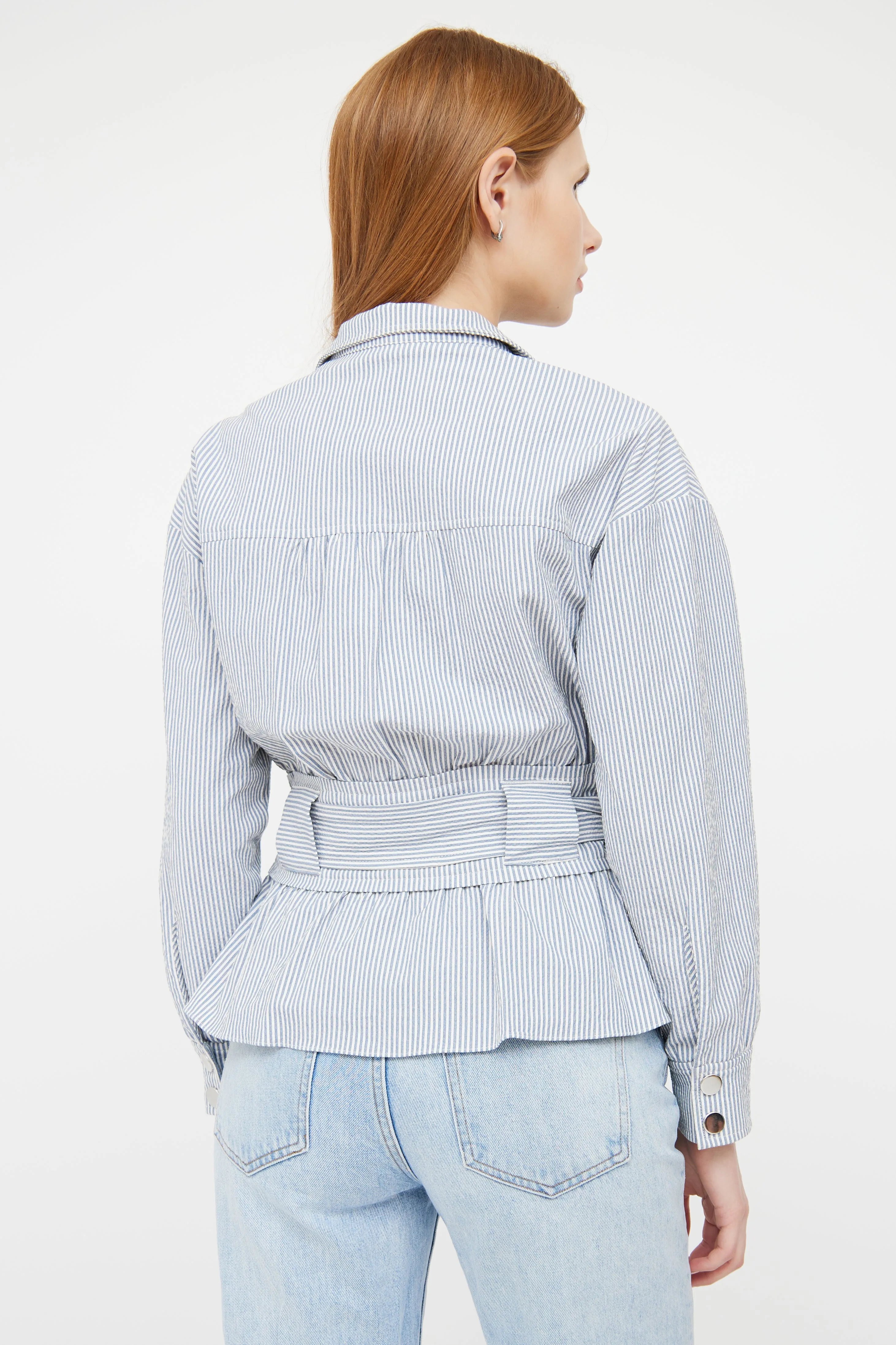 Blue & White Seersucker Jacket