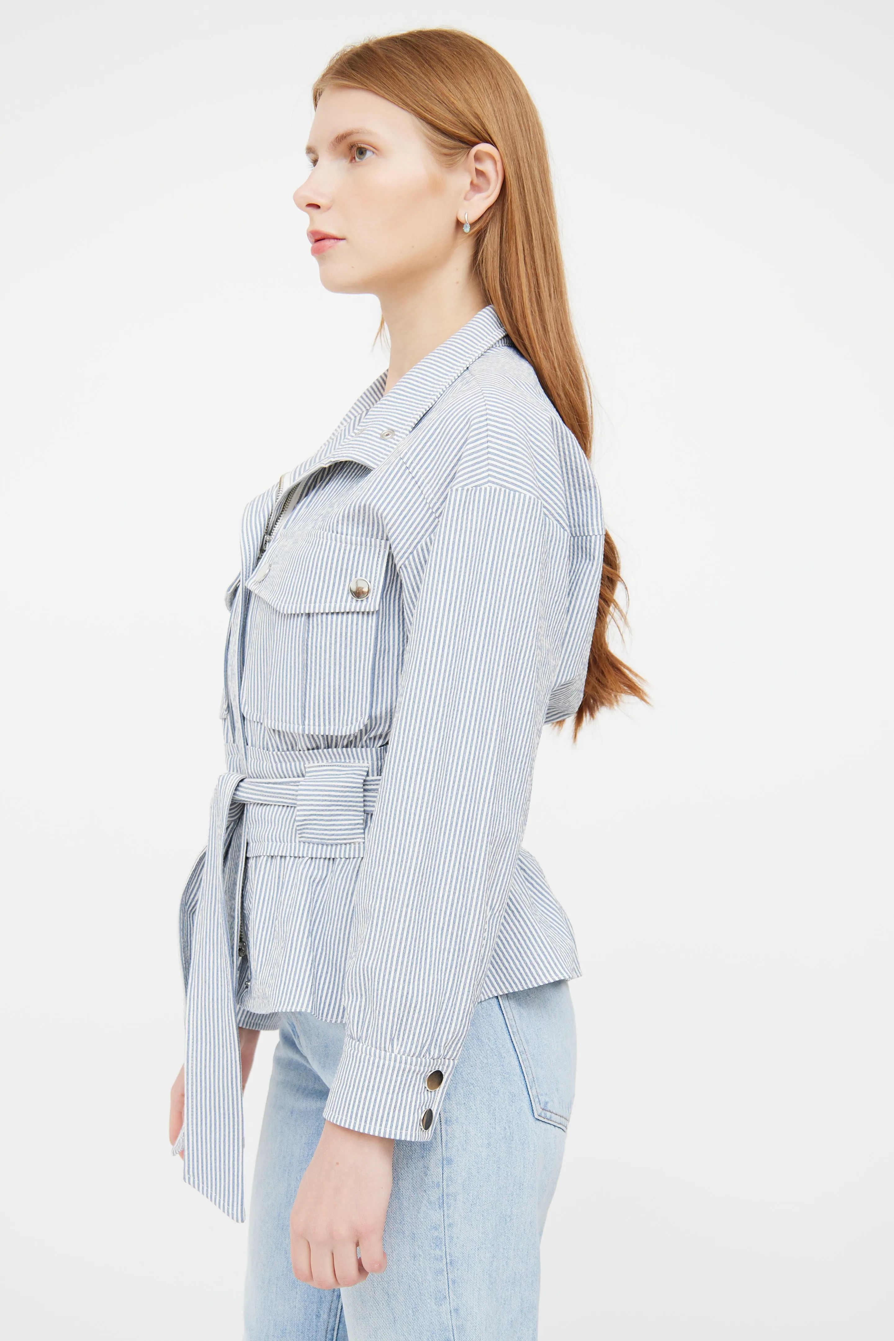 Blue & White Seersucker Jacket
