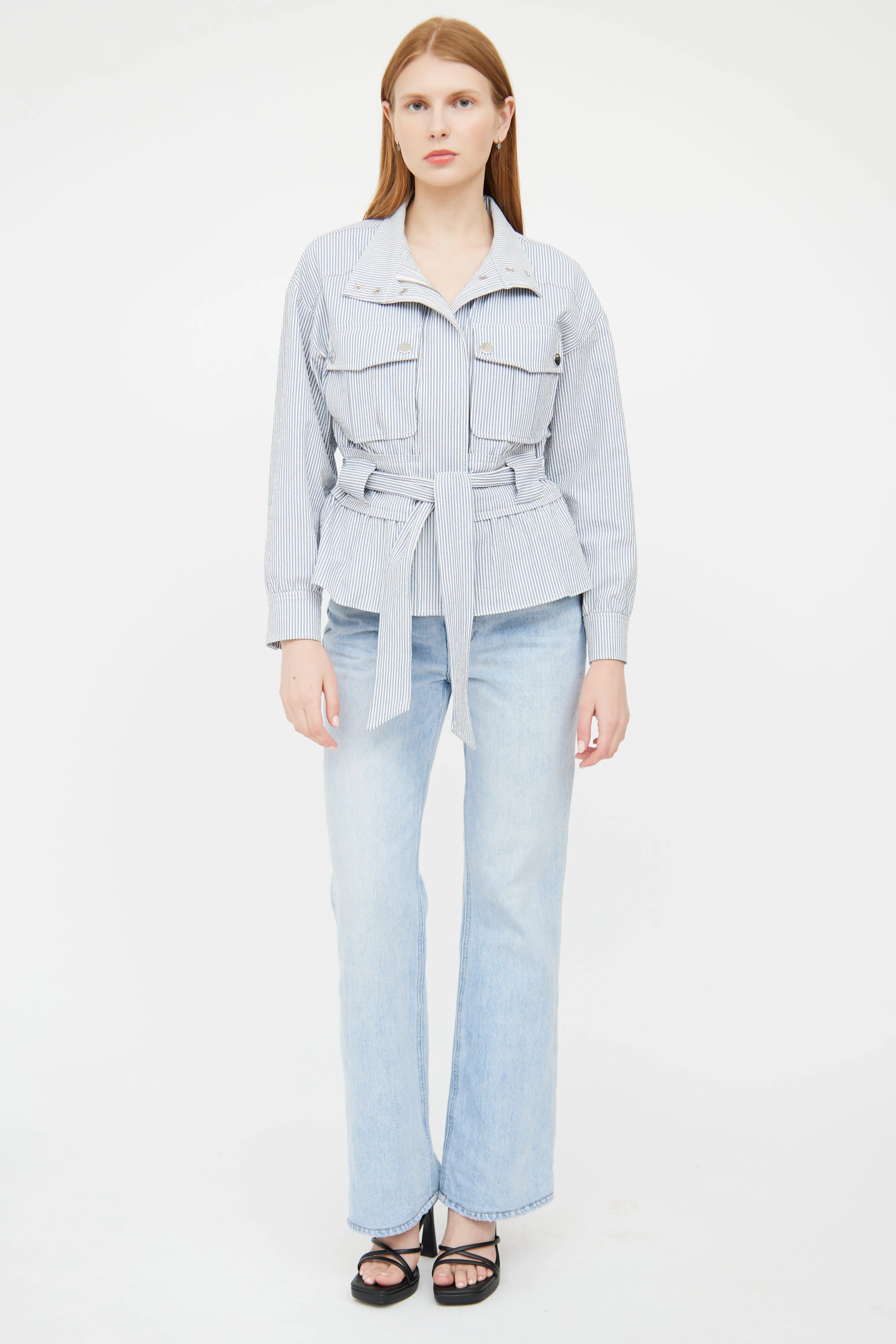 Blue & White Seersucker Jacket
