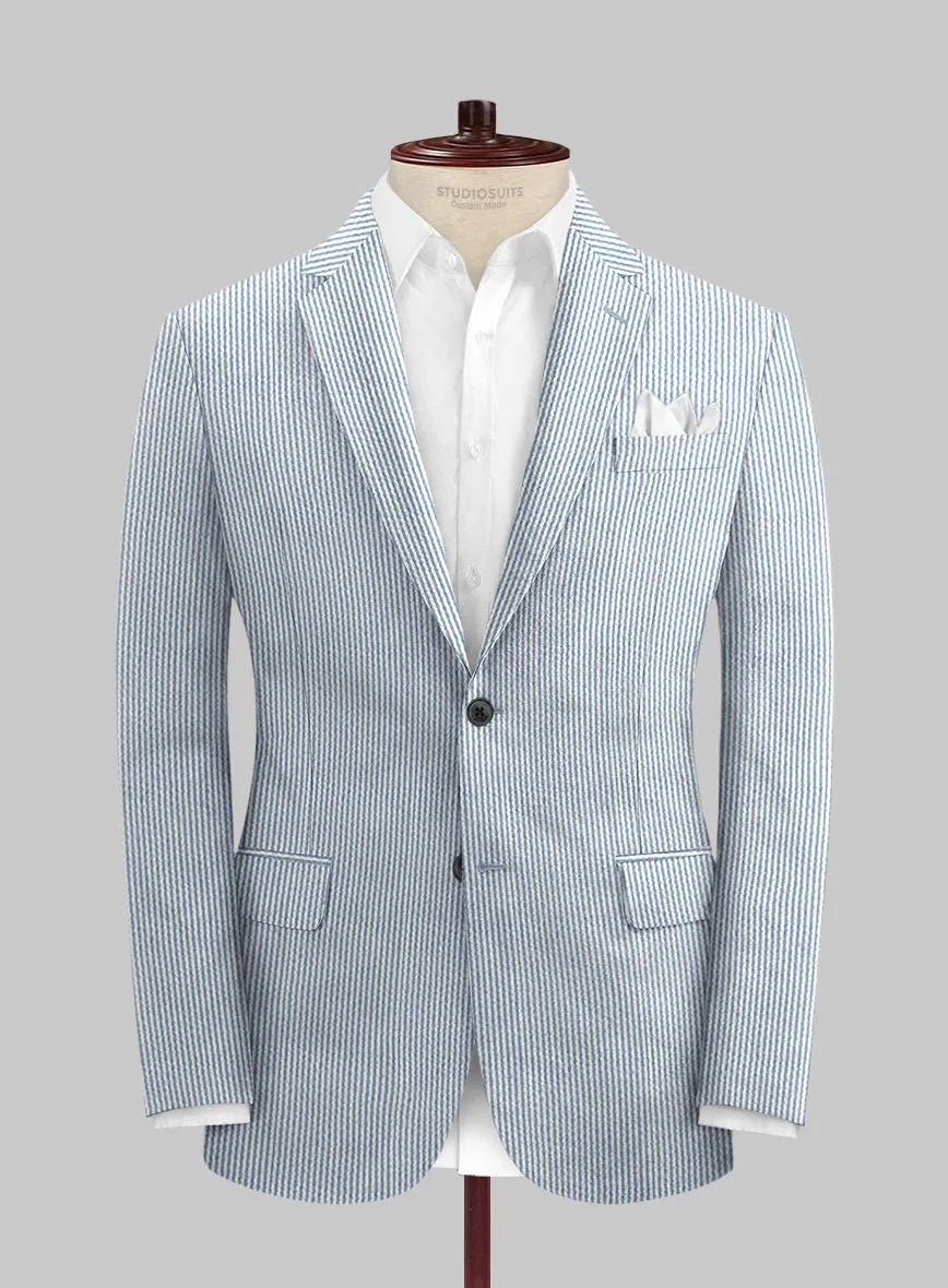 Blue Seersucker Jacket