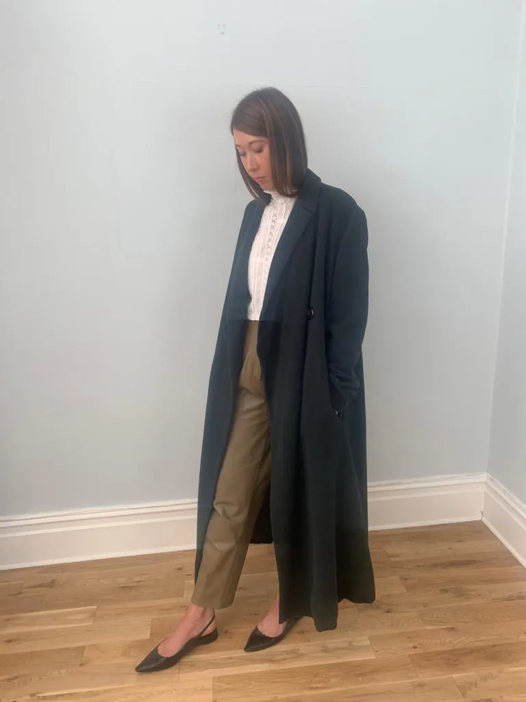 Calvin Klein 1990's minimal wool, angora mix coat