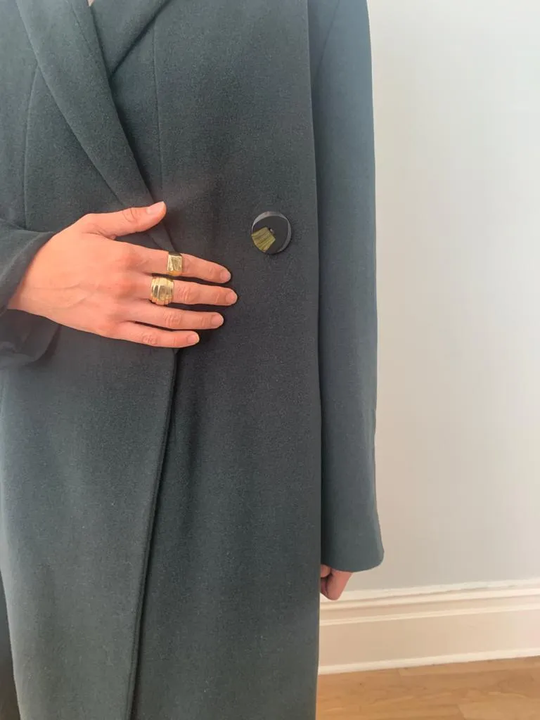 Calvin Klein 1990's minimal wool, angora mix coat