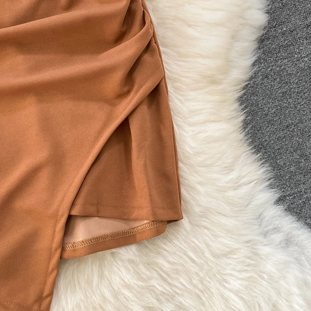 Color Blocking Patchwork Slip Dress