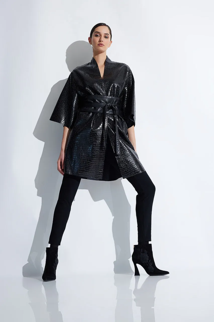Croc Vegan Leather Kimono Topper