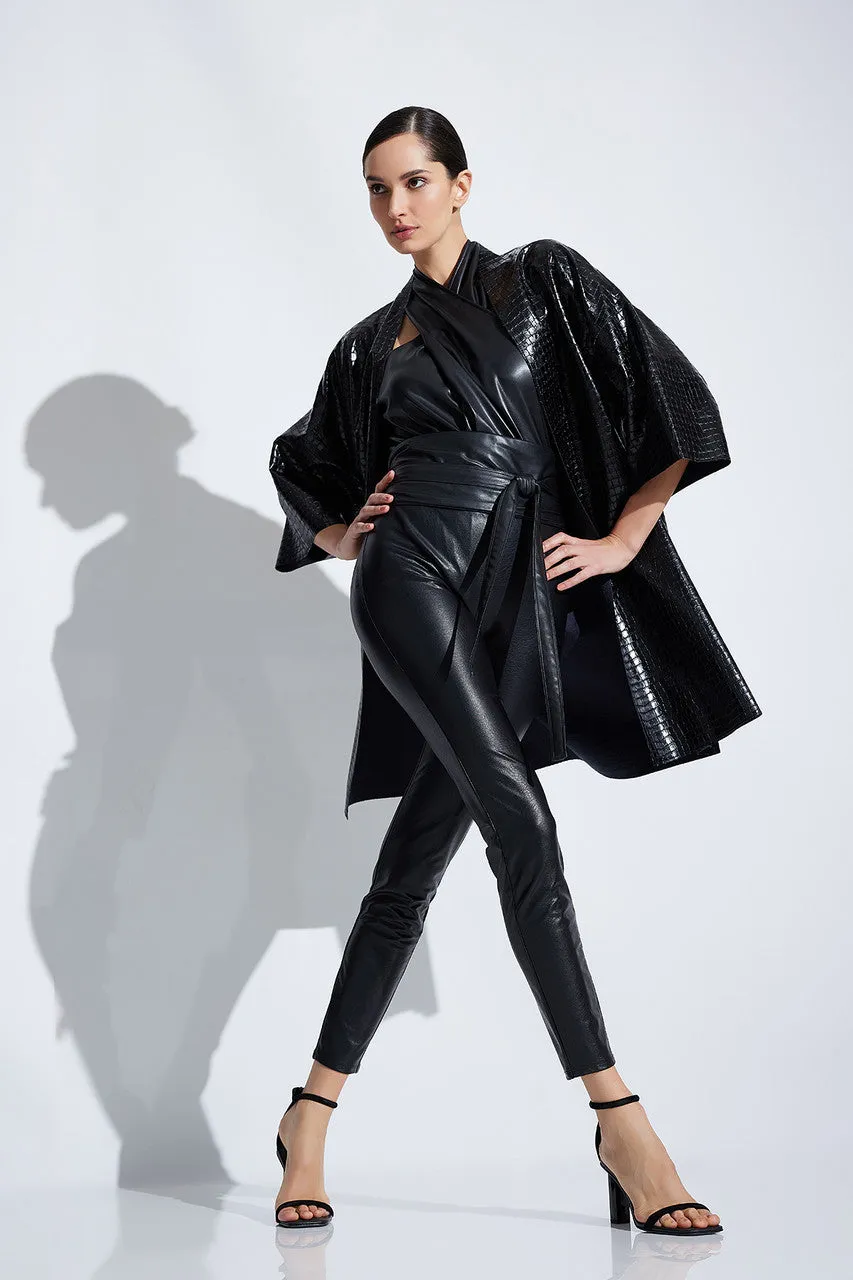 Croc Vegan Leather Kimono Topper