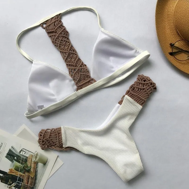 Crochet Triangle Bikini Set