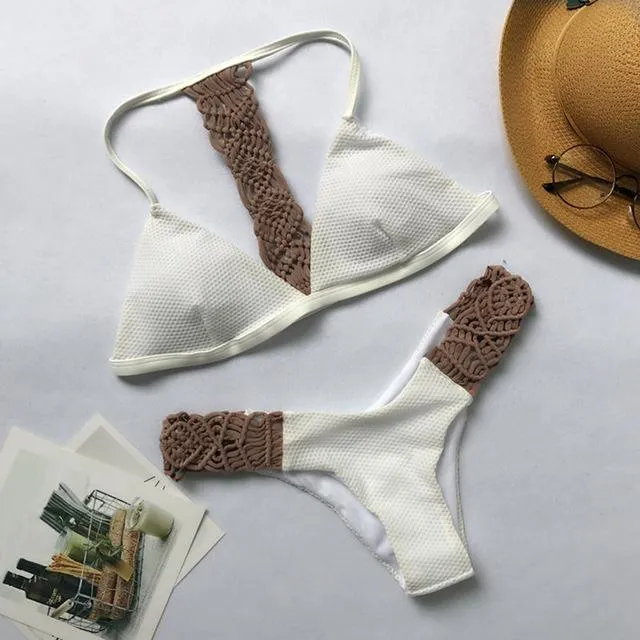 Crochet Triangle Bikini Set