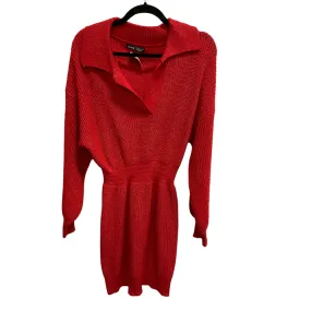 Dress Sweater By Shein In Red, Size: L