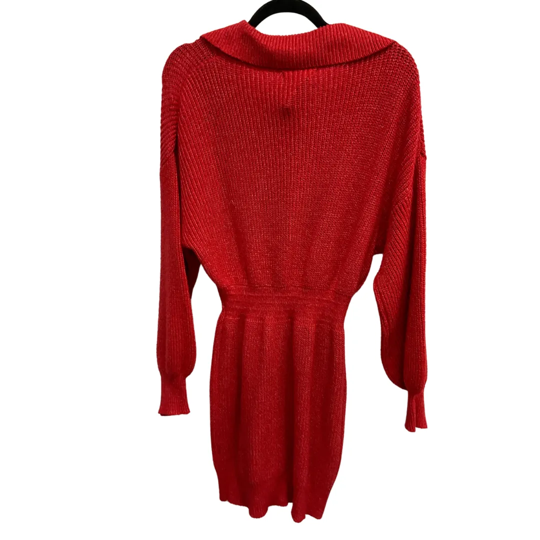 Dress Sweater By Shein In Red, Size: L