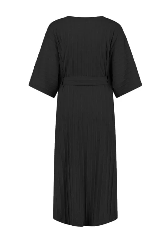 ELSEWHERE lang vest AMY - zwart structuur jersey