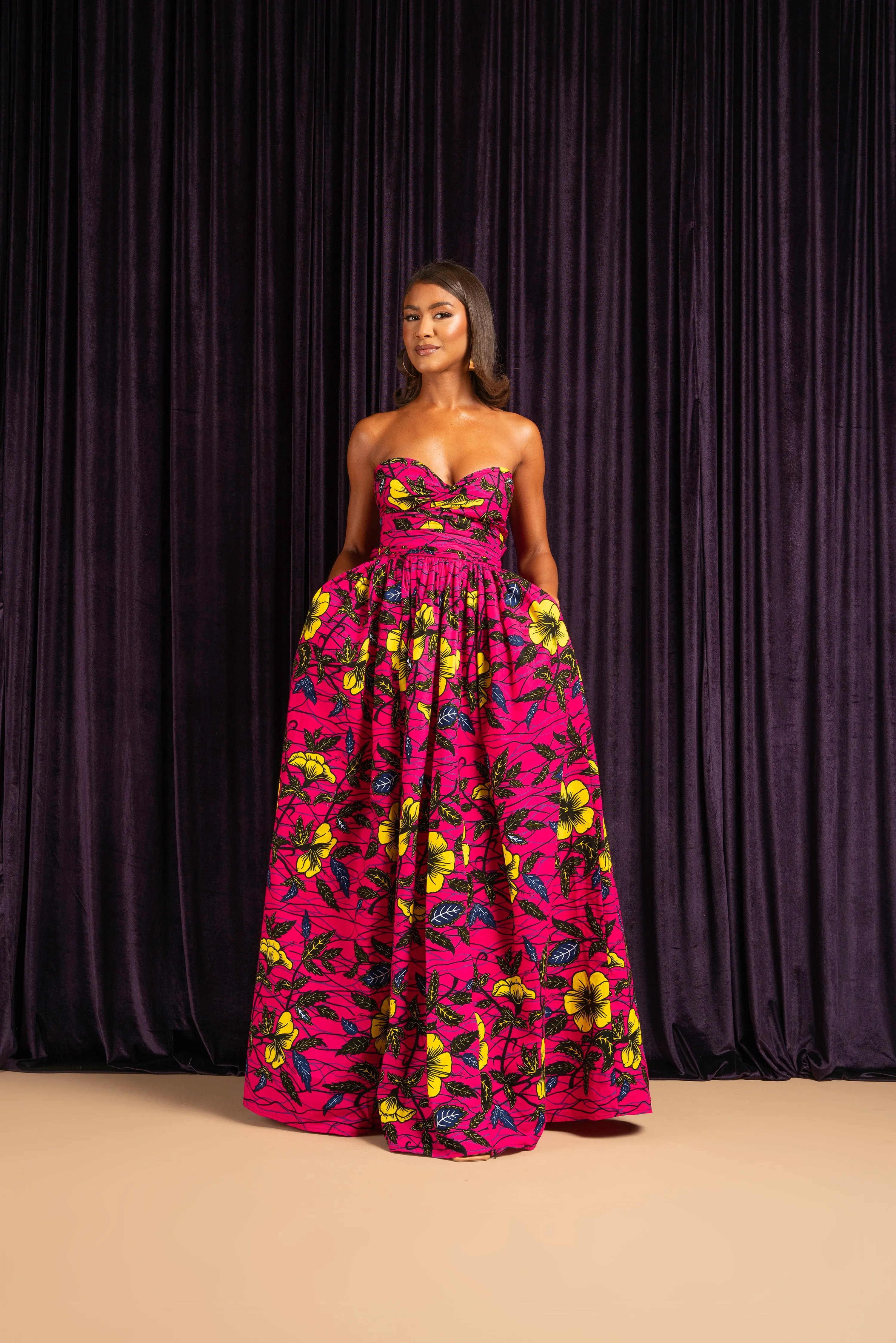 ESE African print Maxi Infinity dress