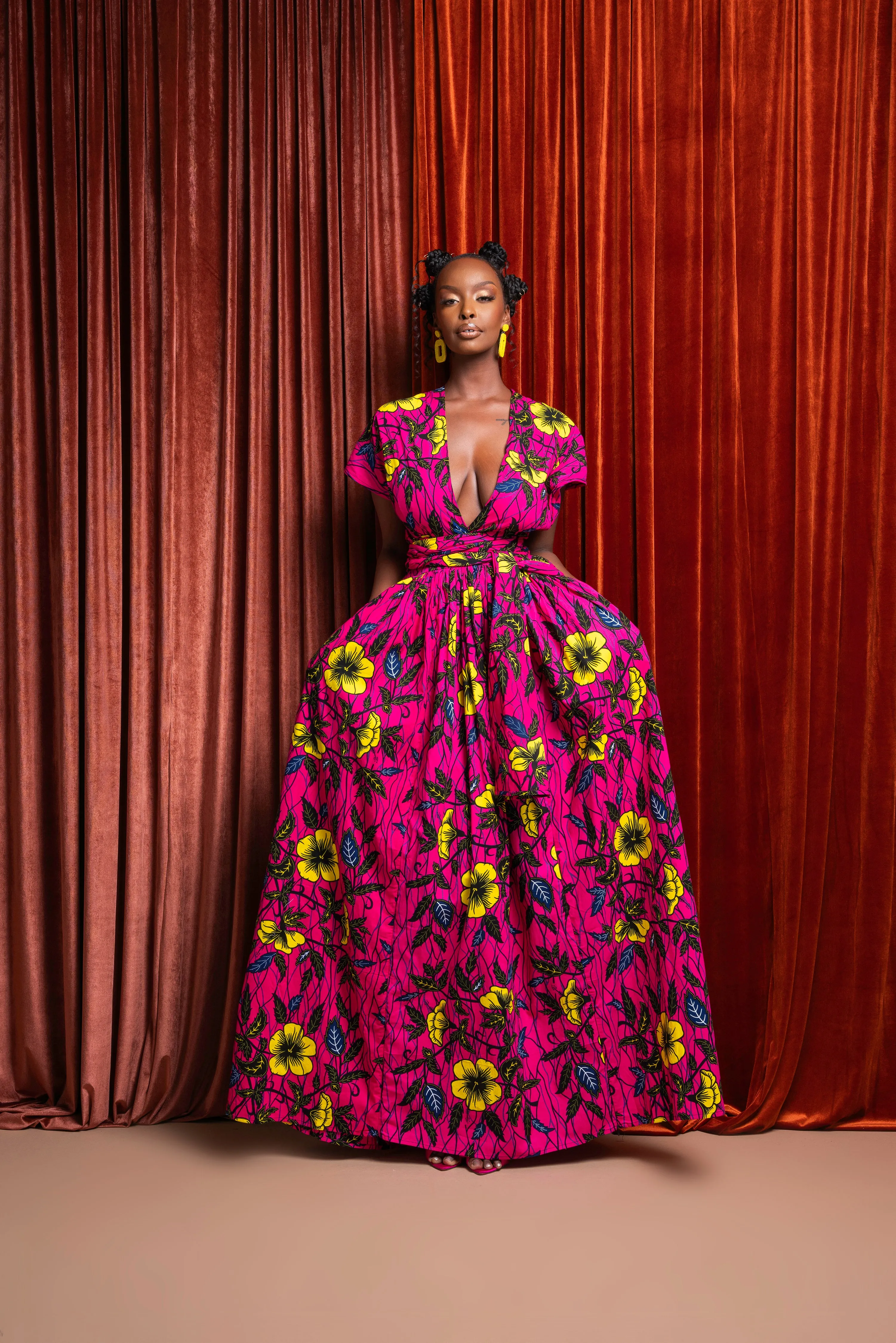 ESE African print Maxi Infinity dress