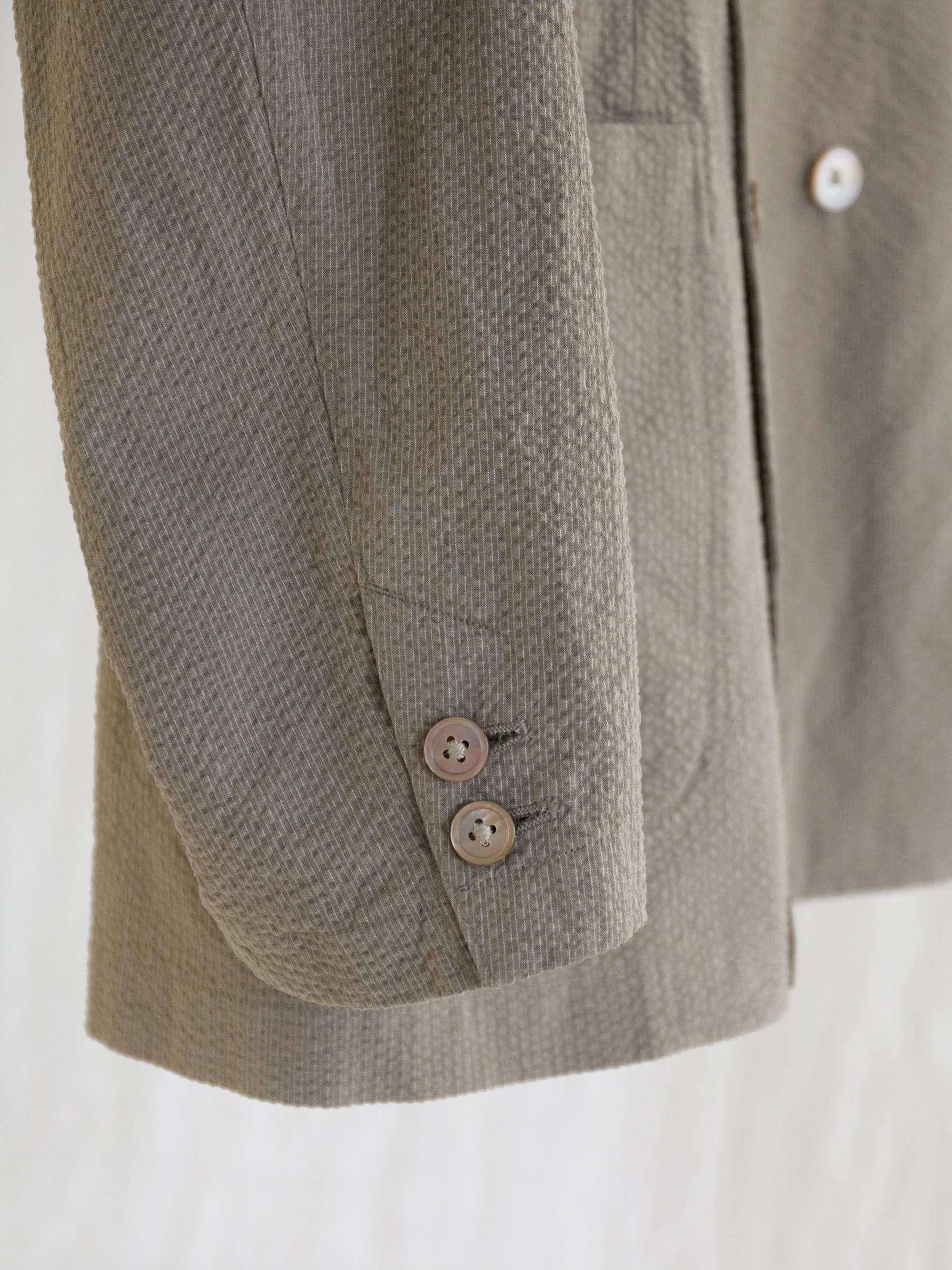 Fieldwrap Double-Breasted Jacket - Beige x Gray