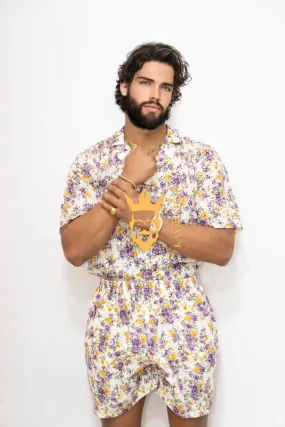 Flowers Spring/Summer Men's Lace Two-Piece Clothing