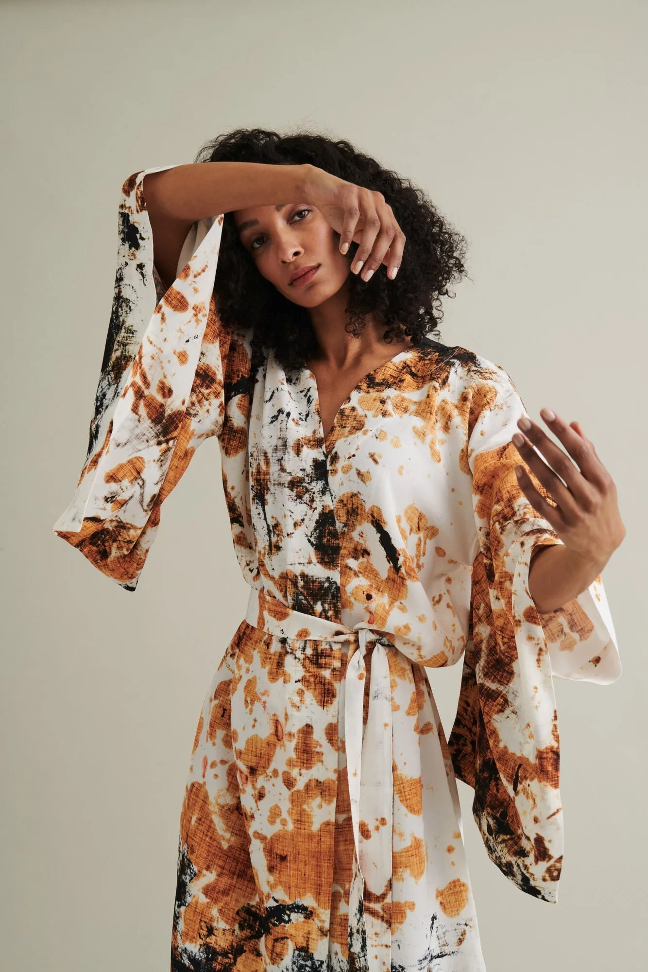 Framtiden Kimono Long Orange