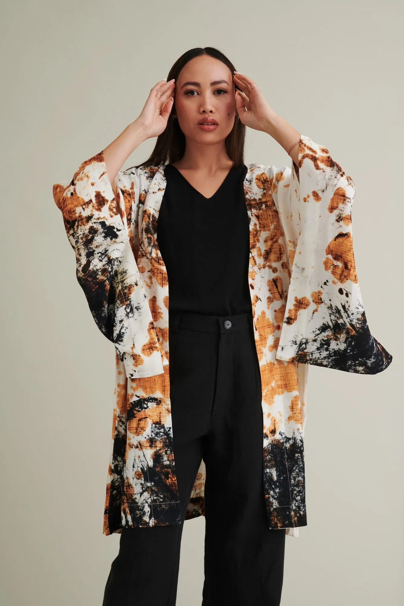 Framtiden Kimono Short Orange