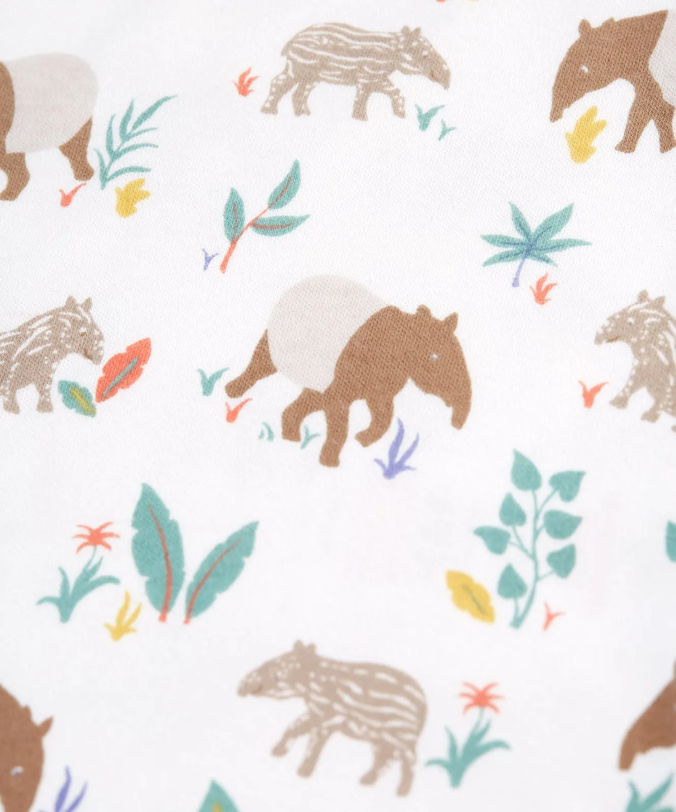 Frugi Kimono Zip Babygrow - Tapir Time
