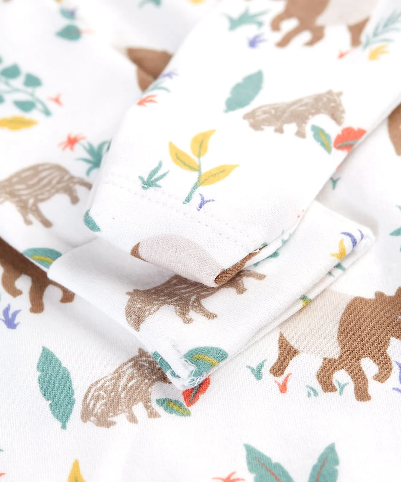 Frugi Kimono Zip Babygrow - Tapir Time