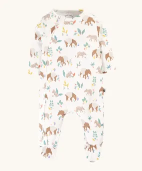 Frugi Kimono Zip Babygrow - Tapir Time
