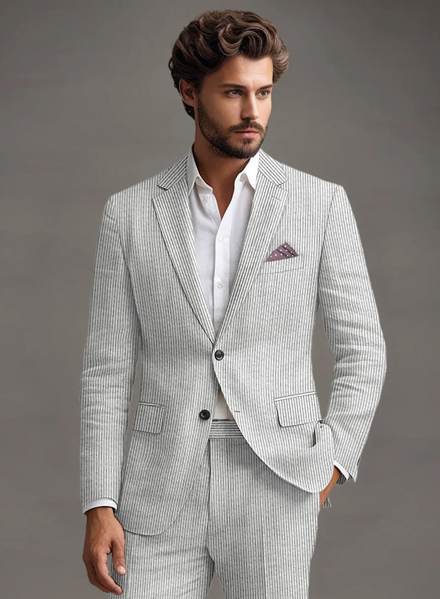 Gray Seersucker Suit