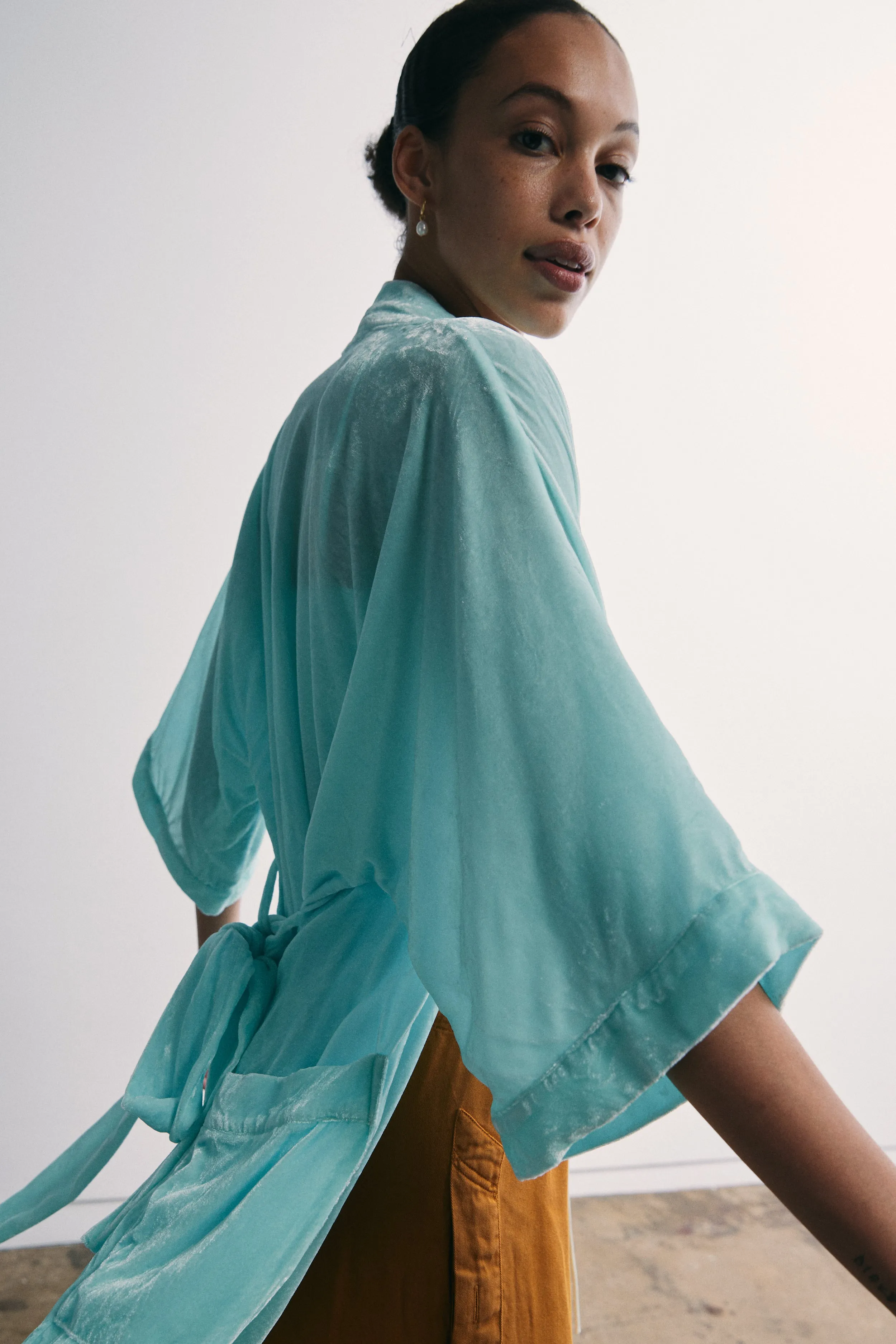 Half Moon Kimono in Velvet