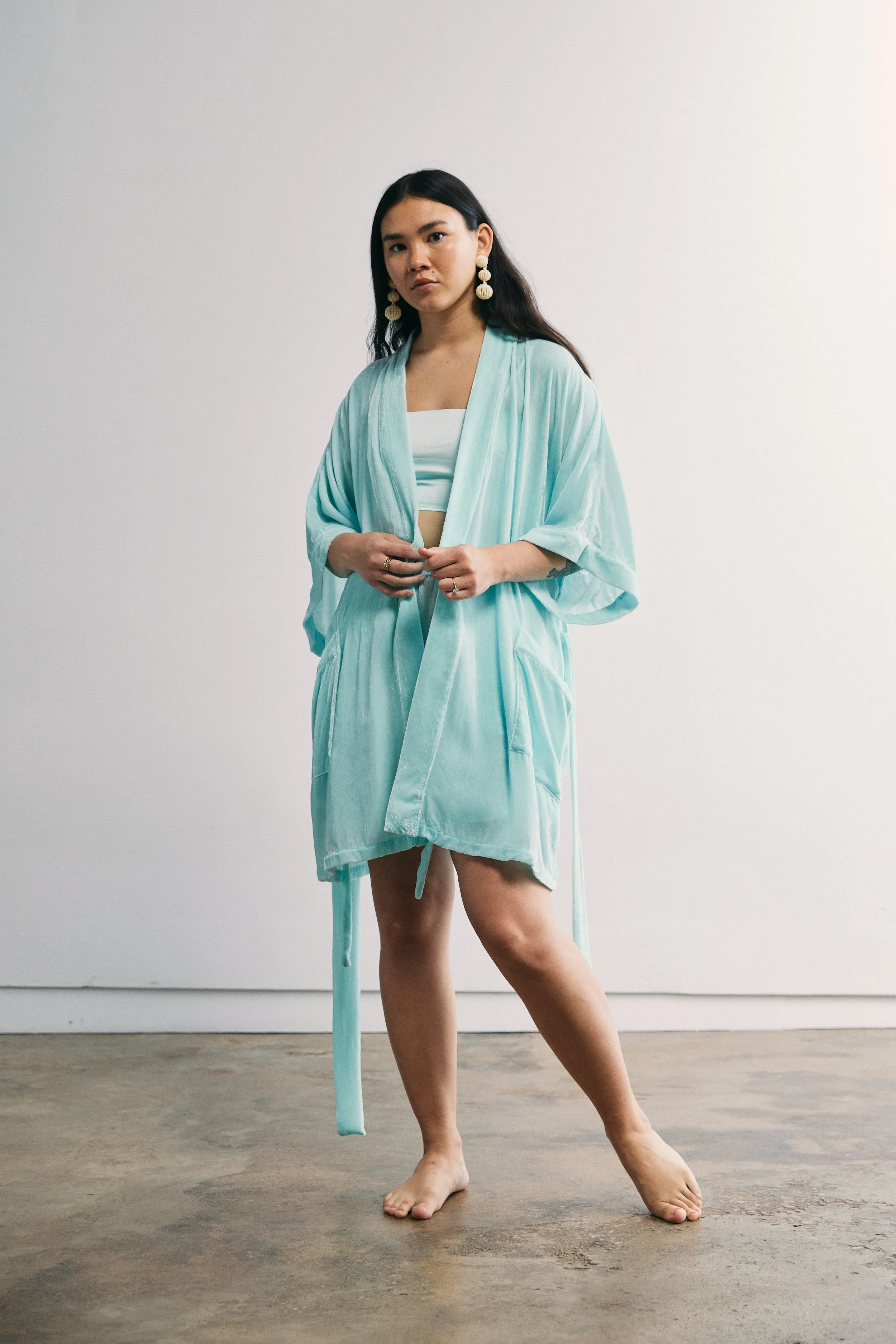 Half Moon Kimono in Velvet