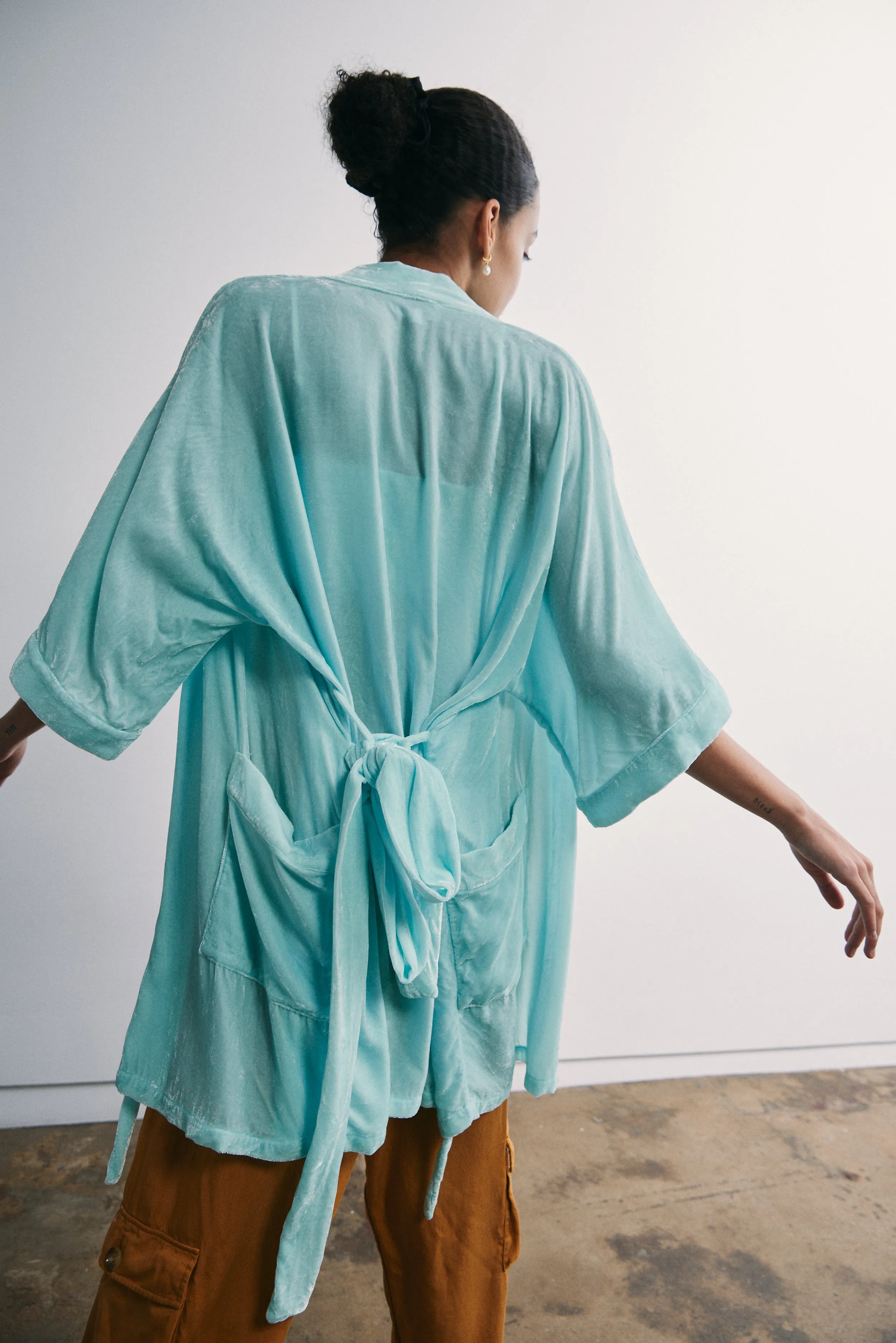 Half Moon Kimono in Velvet