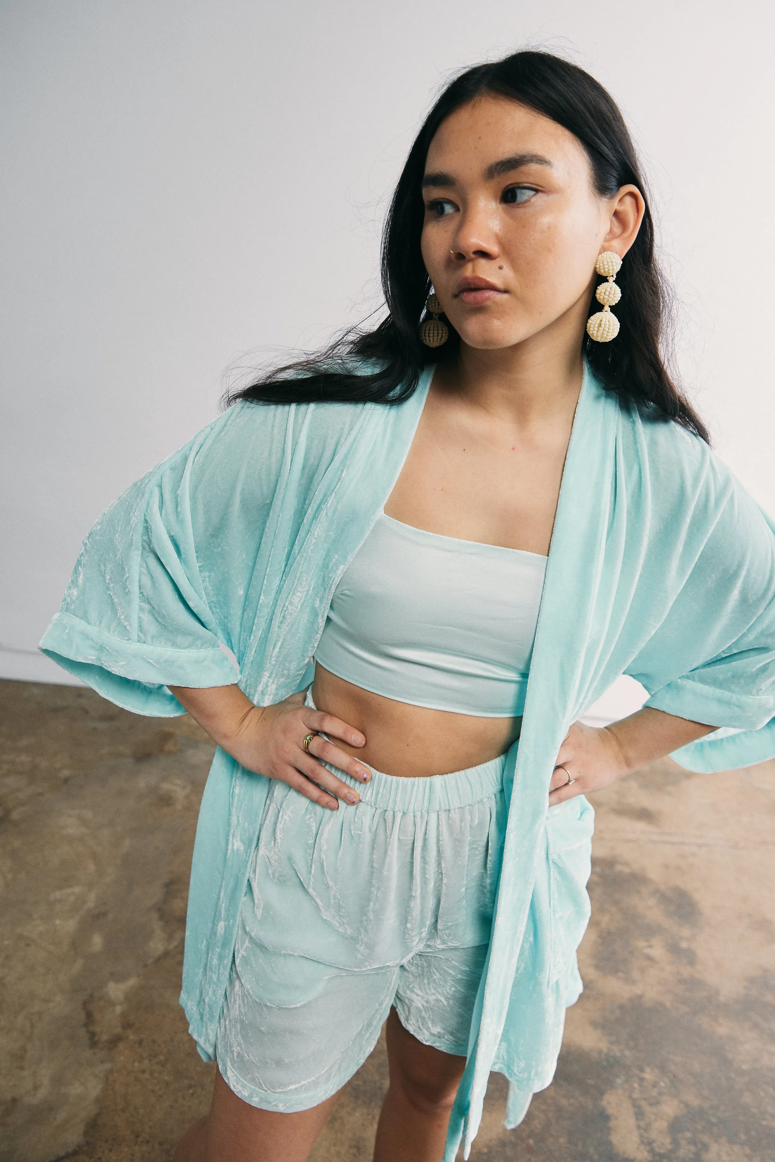 Half Moon Kimono in Velvet
