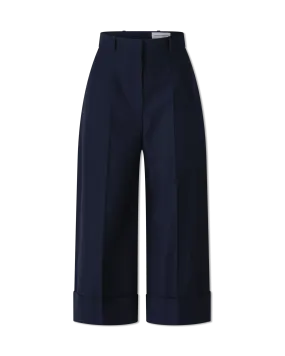 High-Waisted Wide-Leg Cropped Pants