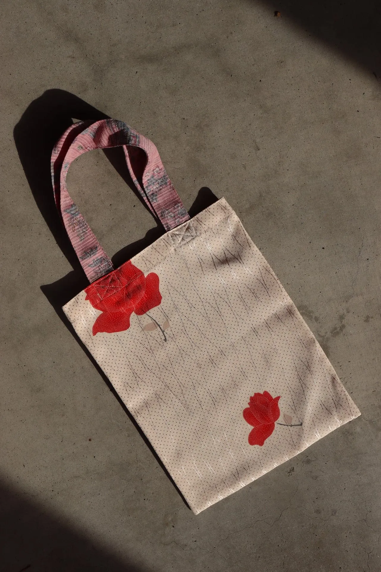 Kimono Tote-Pink x White