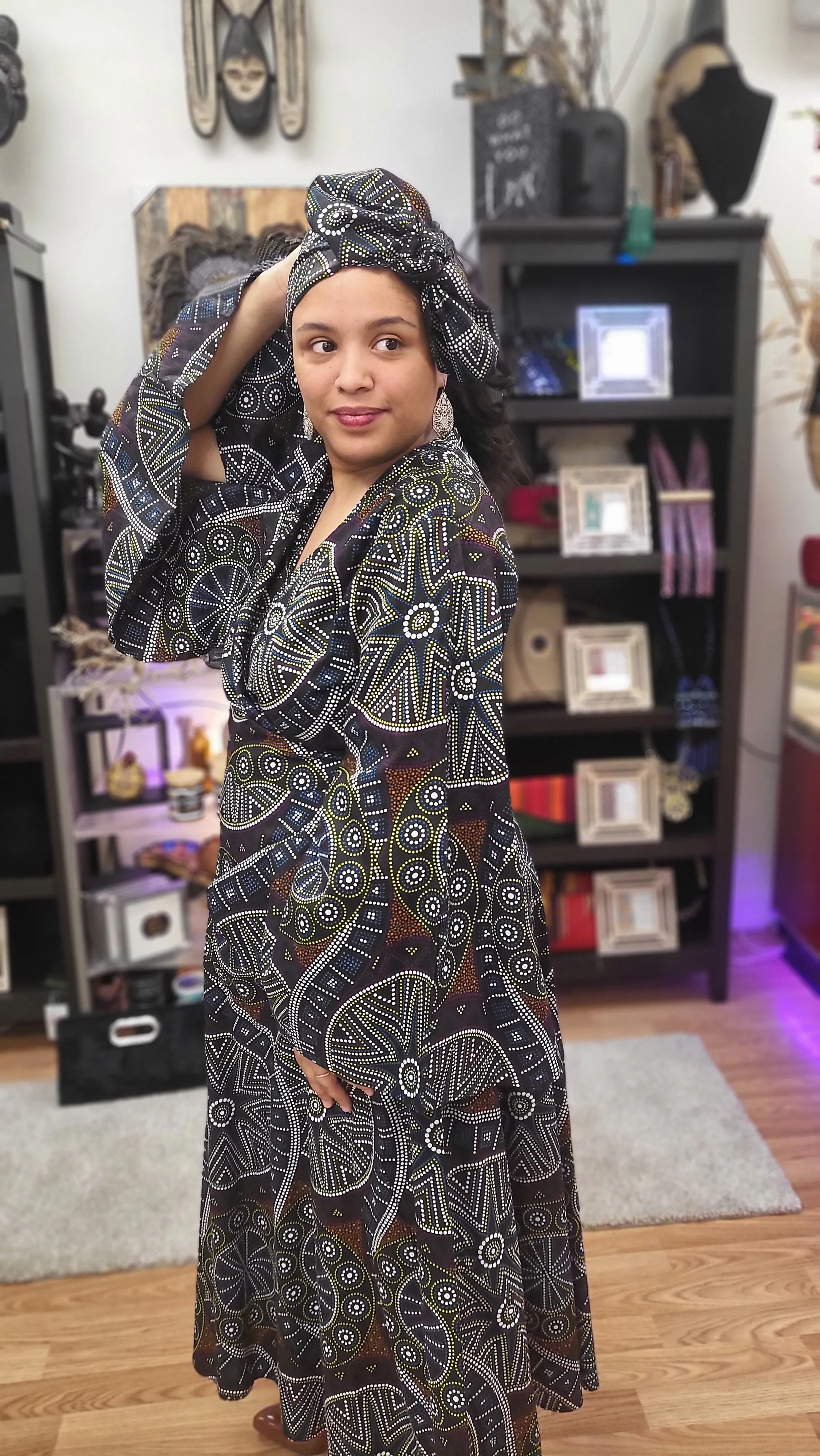Kimono Wrap Dress | Long | Geri's Bluffing Boutique