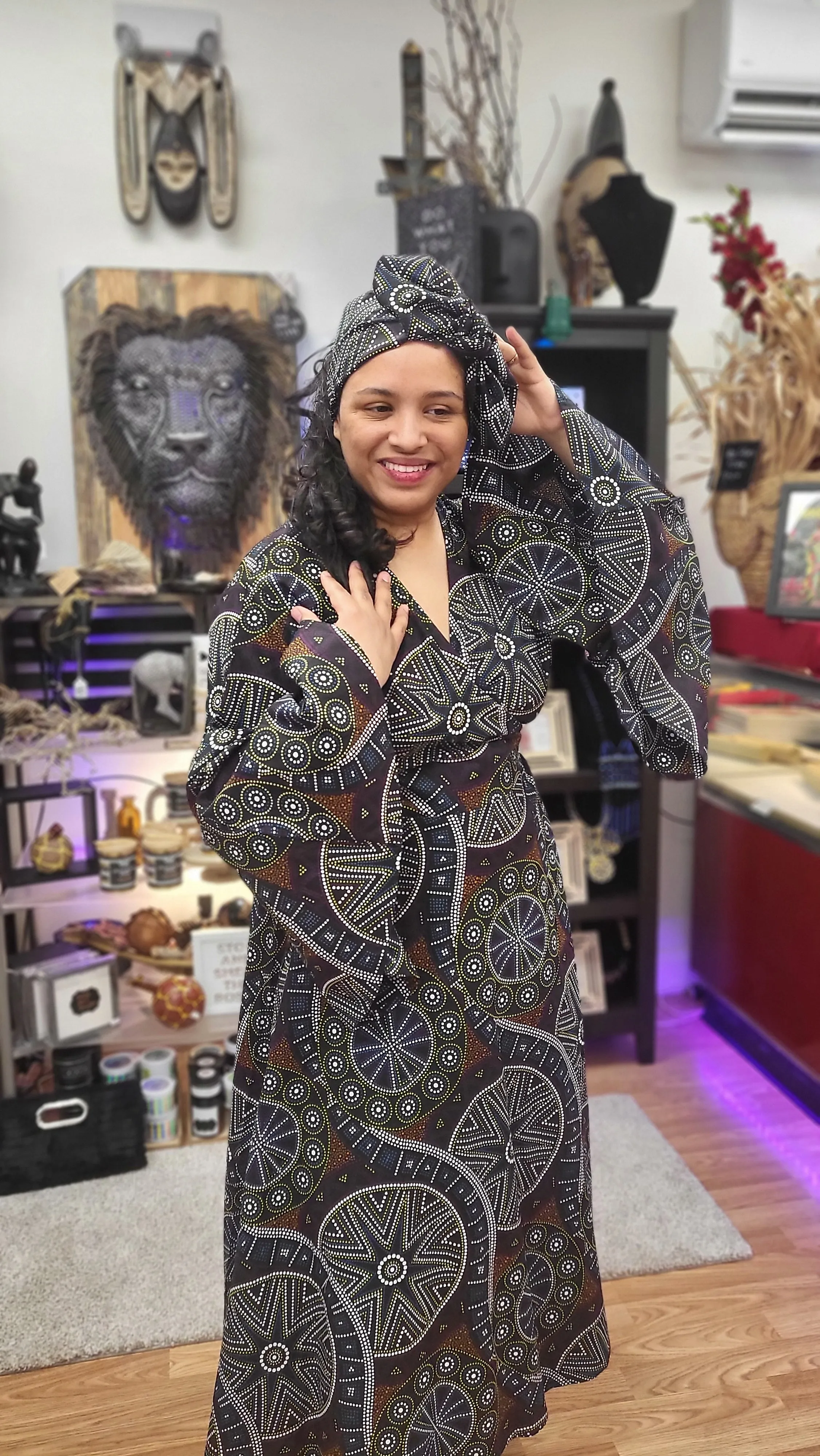 Kimono Wrap Dress | Long | Geri's Bluffing Boutique