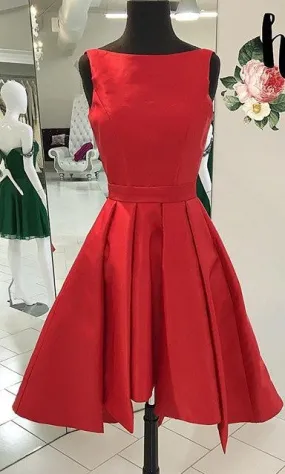 Knee length Red Homecoming Dress