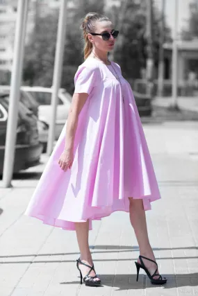 KOSARA Baby Pink Summer Maxi Dress