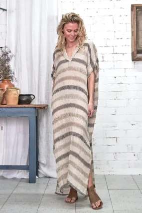 LA BOTTEGA DI BRUNELLA VESTITO PAPIRO RIGA MIX ROSMARINO NATURALE