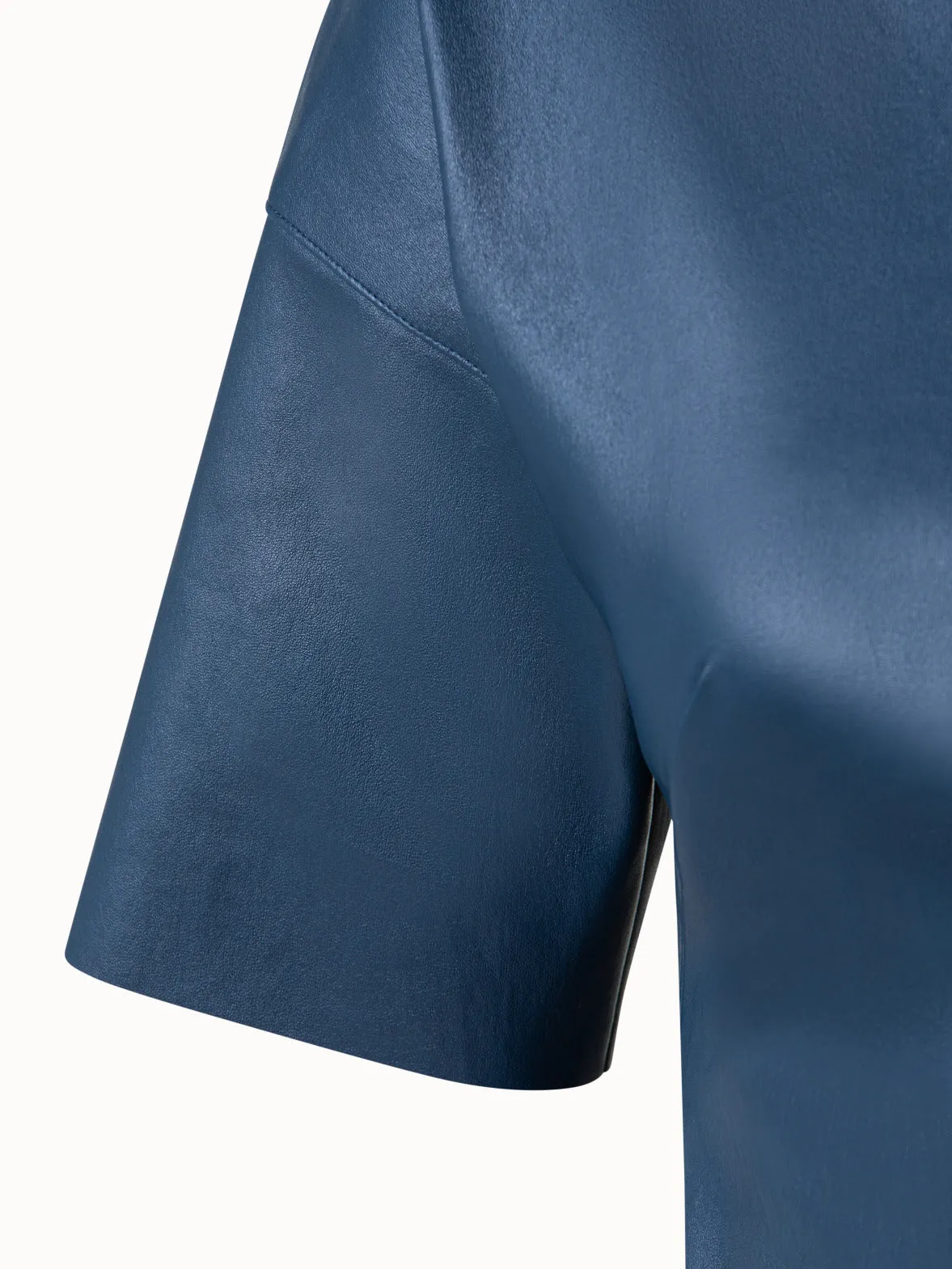 Lamb Nappa Stretch Leather Blouse