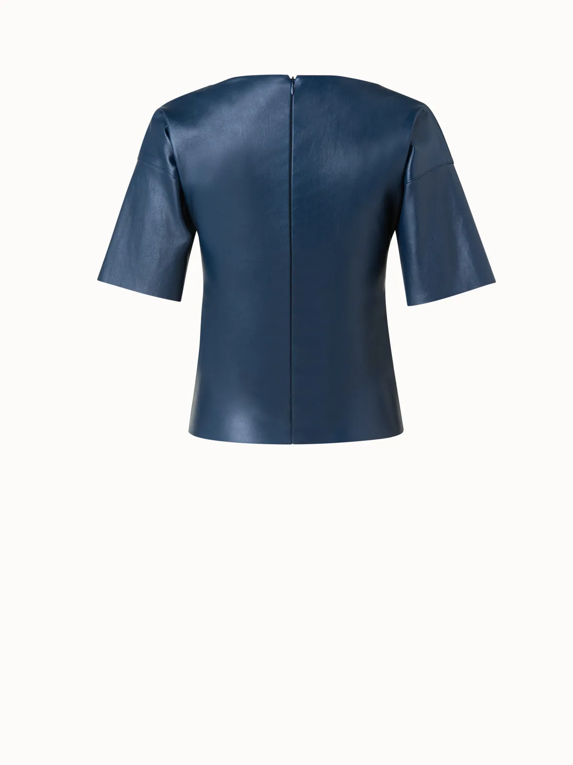 Lamb Nappa Stretch Leather Blouse
