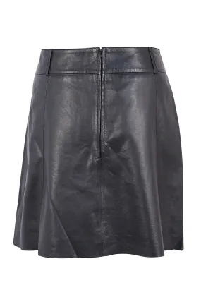 Leather A line Skirt