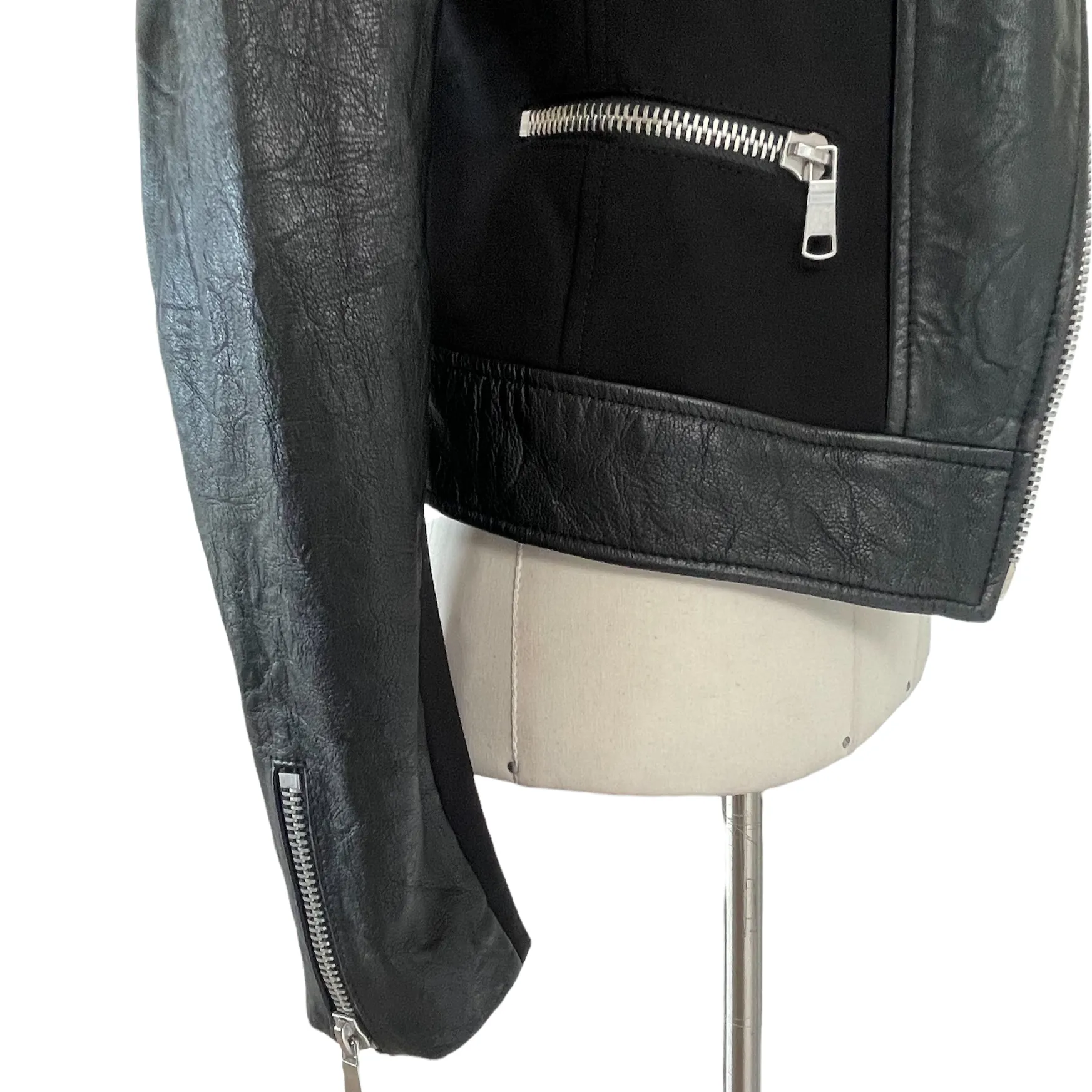 Leather & Fabric Jacket - M
