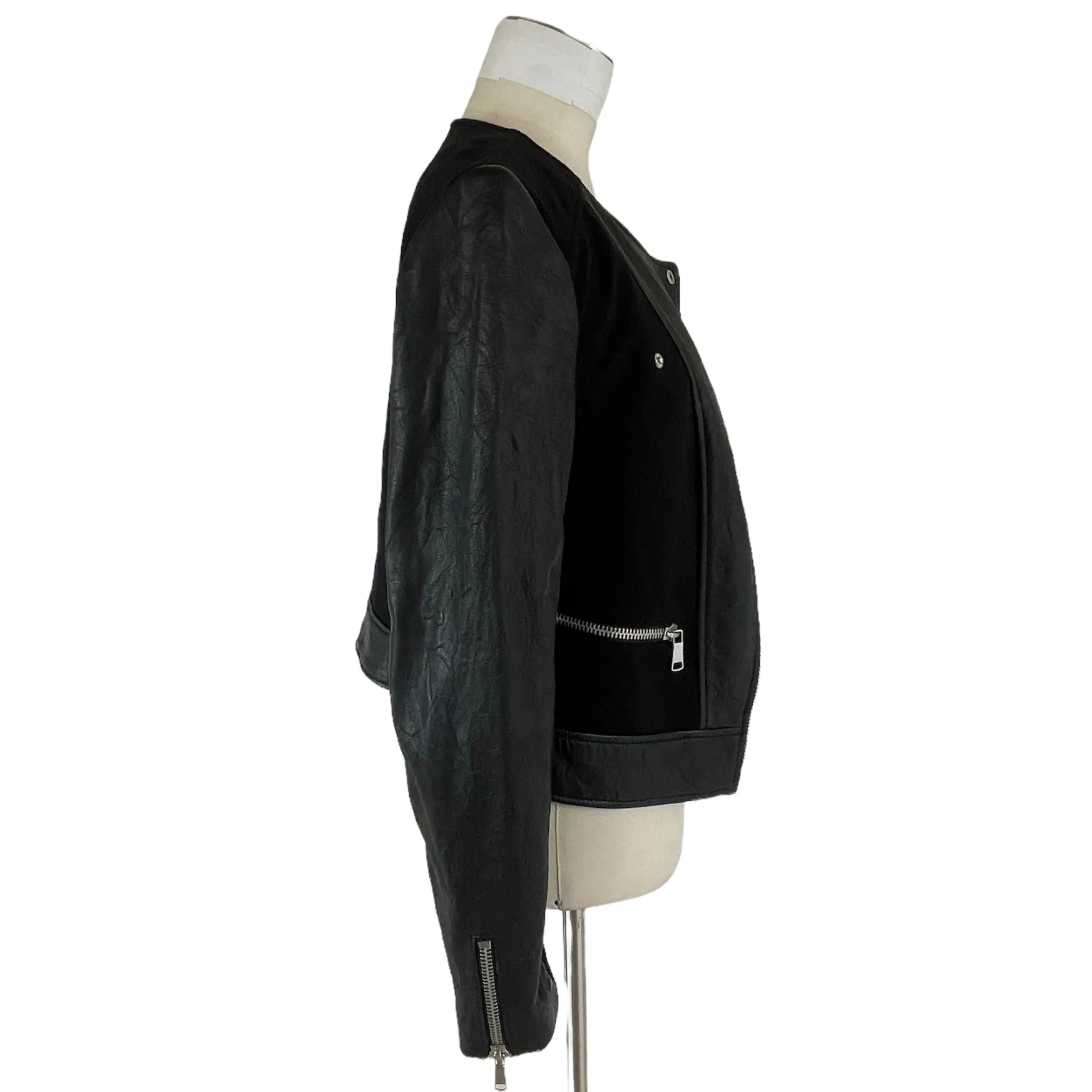 Leather & Fabric Jacket - M