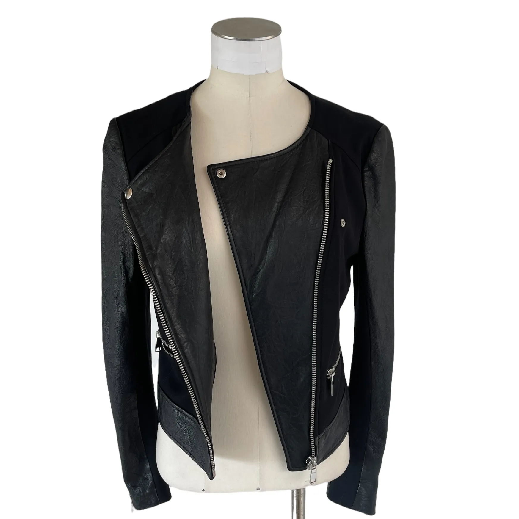 Leather & Fabric Jacket - M